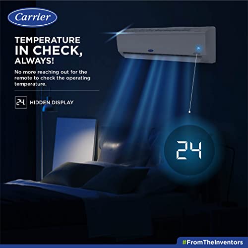 Carrier 1 Ton 3 Star Wi-Fi Inverter Split AC (Convertible 6-in-1 Cooling, Smart Display, PM 2.5 Filter, Wi-Fi, White)