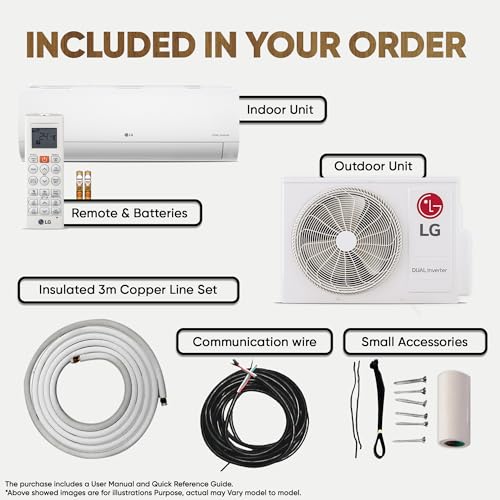 LG 1.5 Ton 3 Star DUAL Inverter Split AC (Copper, AI Convertible 6-in-1, HD Filter with Anti-Virus Protection, US-Q18JNXE, White)