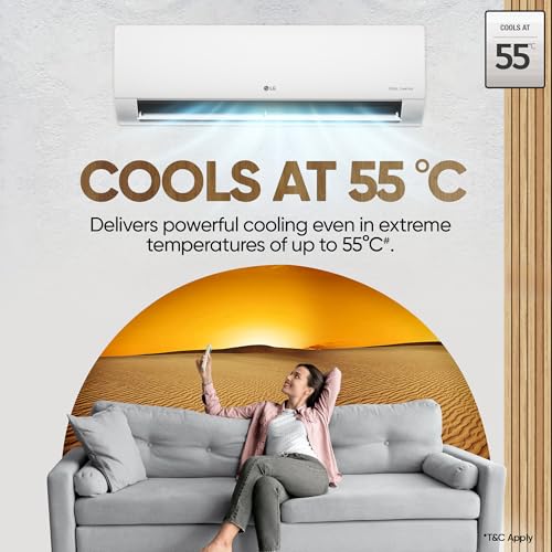 LG 1.5 Ton 3 Star DUAL Inverter Split AC (Copper, AI Convertible 6-in-1, HD Filter with Anti-Virus Protection, US-Q18JNXE, White)