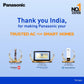 Panasonic 1.5 Ton 3 Star Wi-Fi Inverter Split AC (Copper Condenser, 7in1 Convertible, True AI, PM 0.1 Filter, White)