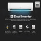 LG 1.5 Ton 3 Star DUAL Inverter Split AC (Copper, AI Convertible 6-in-1, HD Filter with Anti-Virus Protection, US-Q18JNXE, White)