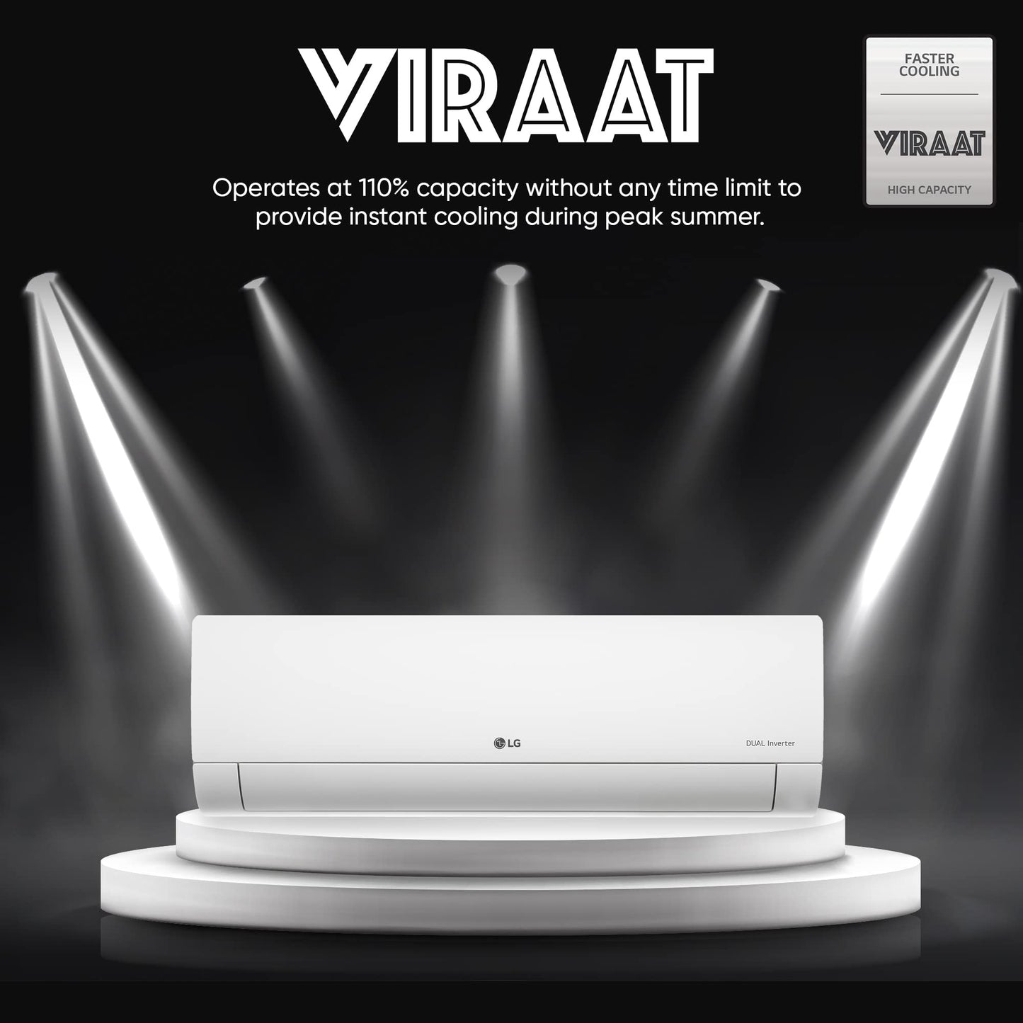 LG 1.5 Ton 3 Star DUAL Inverter Split AC (Copper, AI Convertible 6-in-1, HD Filter with Anti-Virus Protection, US-Q18JNXE, White)