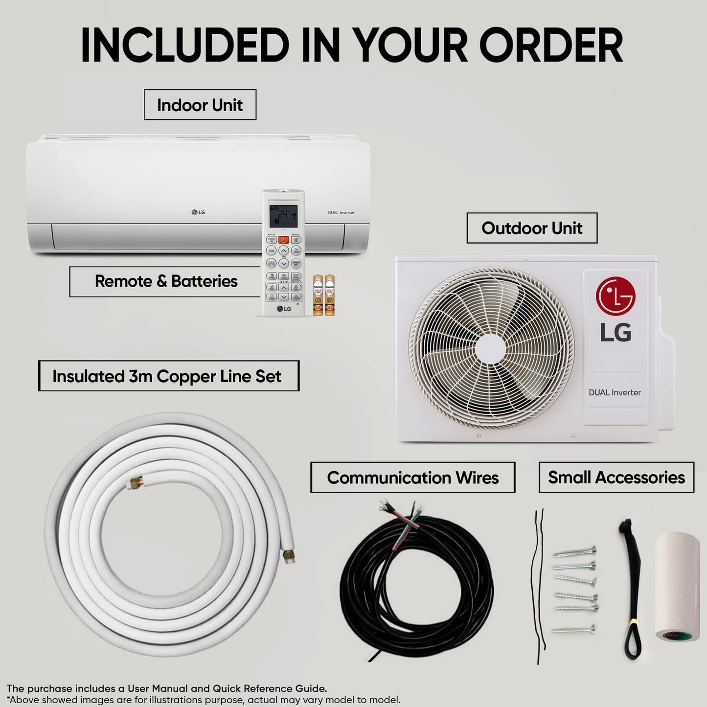 LG 1.5 Ton 3 Star DUAL Inverter Split AC (Copper, AI Convertible 6-in-1, HD Filter with Anti-Virus Protection, US-Q18JNXE, White)