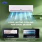 Carrier 1 Ton 3 Star Wi-Fi Inverter Split AC (Convertible 6-in-1 Cooling, Smart Display, PM 2.5 Filter, Wi-Fi, White)