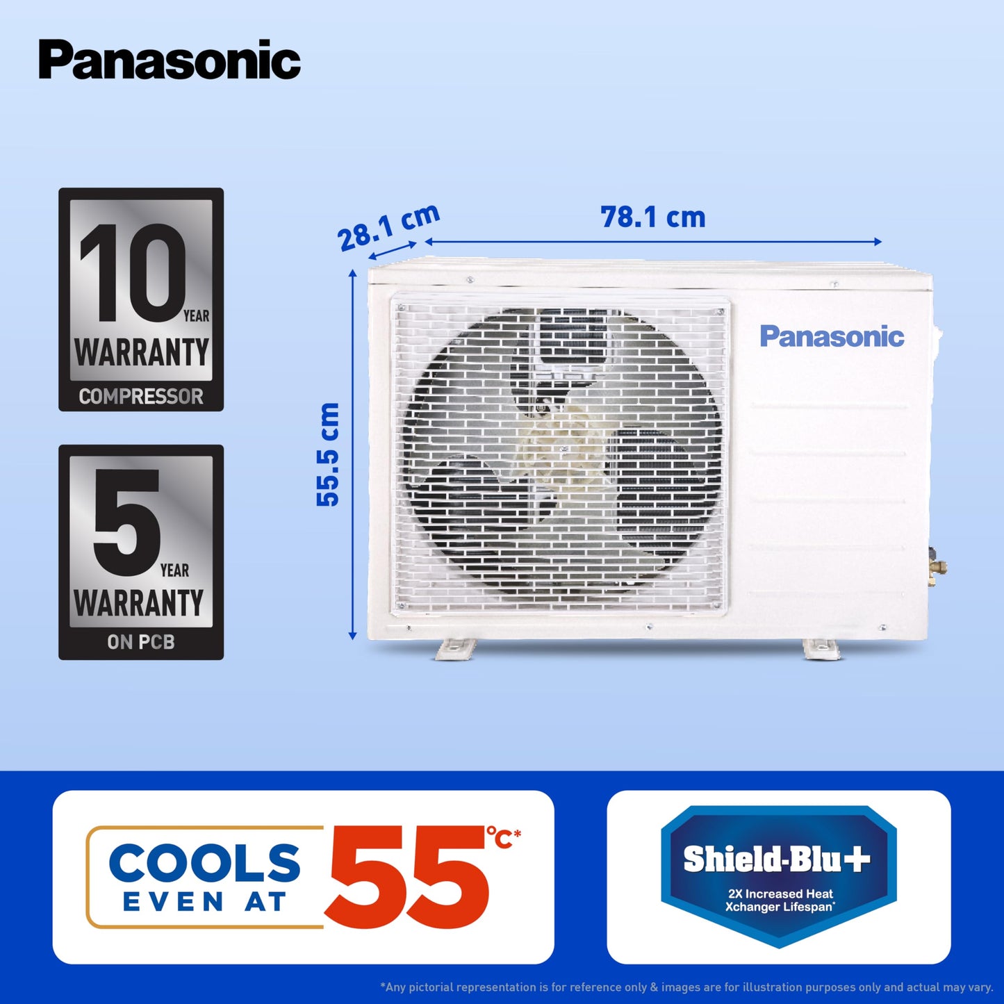 Panasonic 1.5 Ton 3 Star Wi-Fi Inverter Split AC (Copper Condenser, 7in1 Convertible, True AI, PM 0.1 Filter, White)
